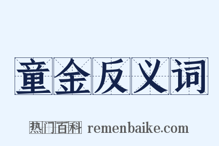童金反义词是什么意思的图片